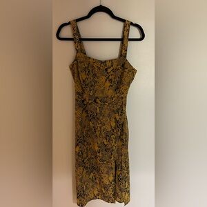 Yellow and Black Snakeskin Sanctuary Sundress Size Small